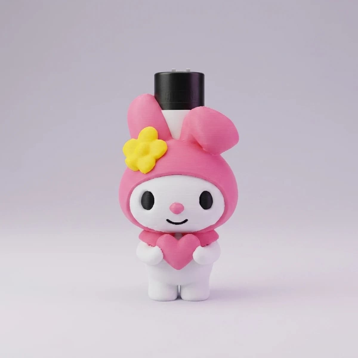 Pembe Kukuletalı Tavşan Clipper Çakmak – Cute Love Koleksiyonu